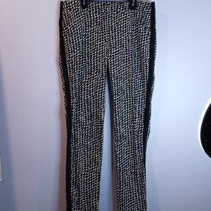Zara Basic Black White Geometric Pants.